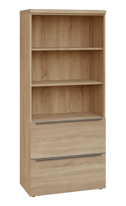 SIN 5 - 82ZN kancelářská skříň, 2-zásuvková/nika, 1820x800x400, dub bardolino